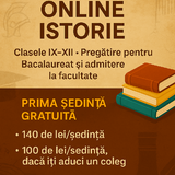 Meditatii online istorie – Oriunde in tara, pregatire bac si facultate